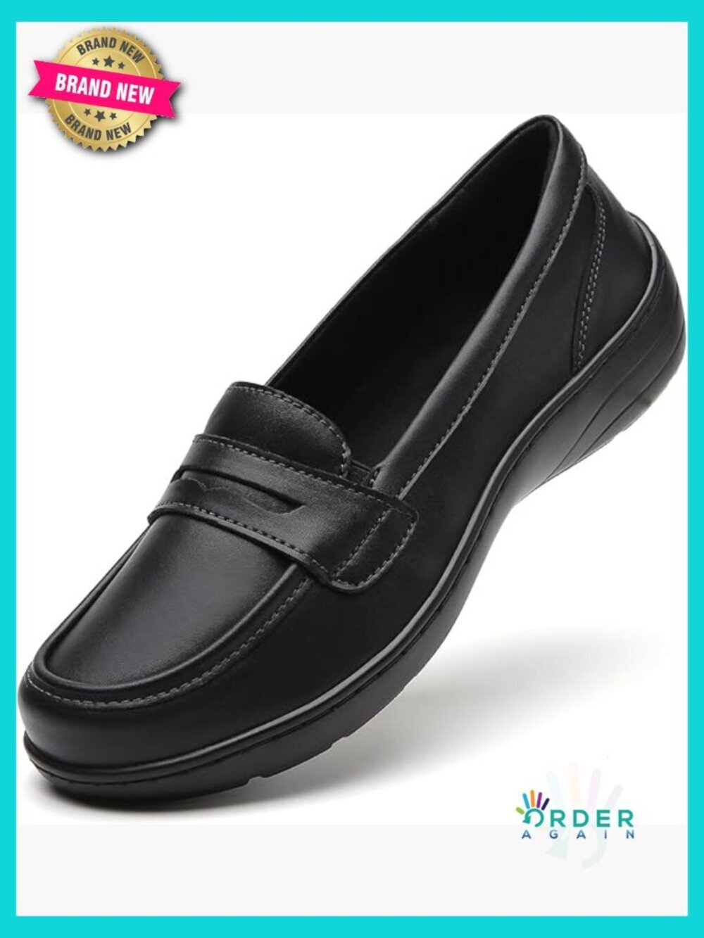 Penny Loafers for Women Casual Orthopedic Slip On Flat Work Business Shoes